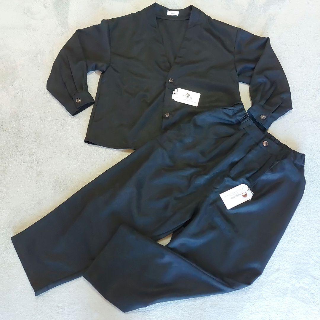 cha chaさん専用！hagumu フリース ロングジャケット 新品タグ付き コットン 100% フード付きロングジャケット[品番：AMTW0000767