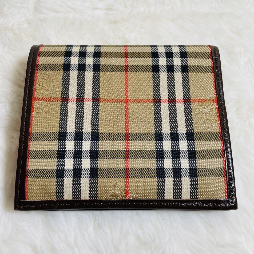 新品未使用 BURBERRY 折り財布 がま口財布 ノバチェック