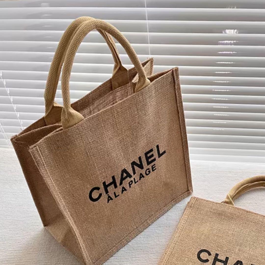 新品】 CHANEL シャネル ノベルティ リネン(麻)素材トートバッグ