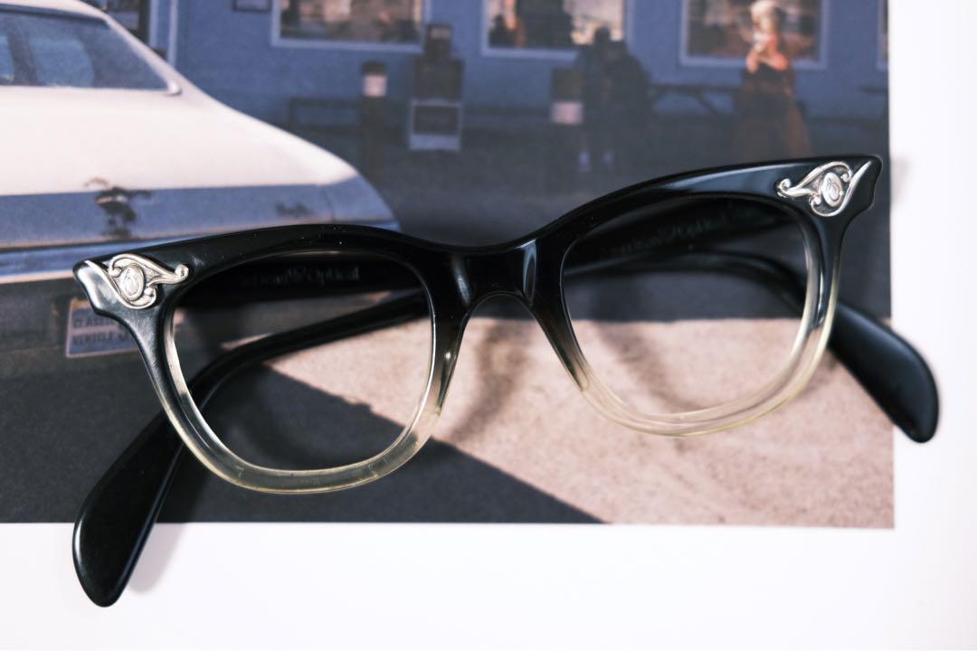 ジョニーデップ40s 50s AMERICAN OPTICAL アールデコ 2トーン メガネ