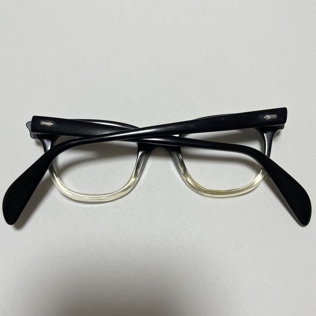 ジョニーデップ40s 50s AMERICAN OPTICAL アールデコ 2トーン メガネ