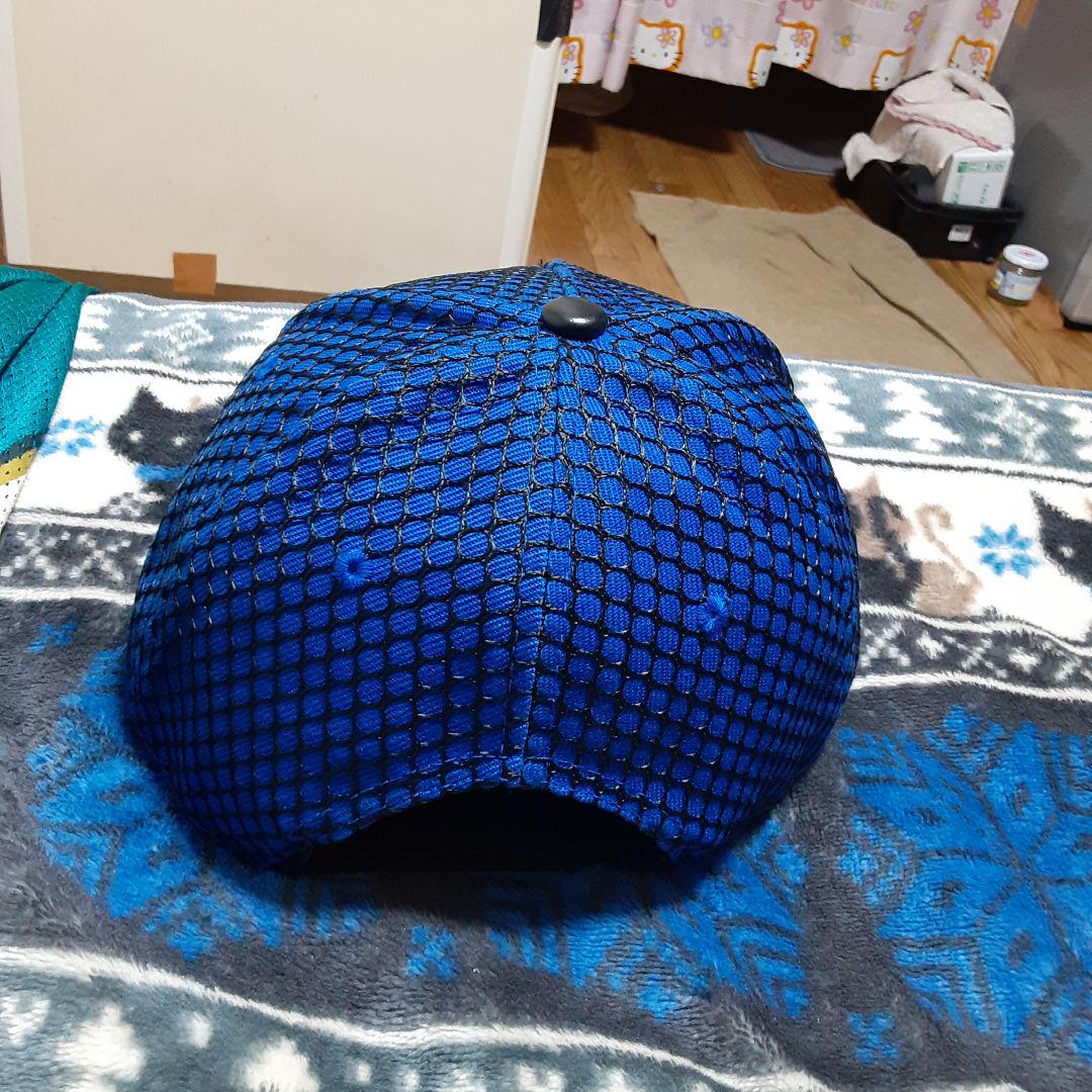 NYロゴ メッシュキャップ 青