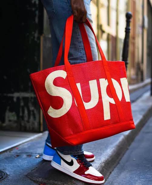 supreme Raffia Tote RED 未使用品 bckediri.beacukai.go.id