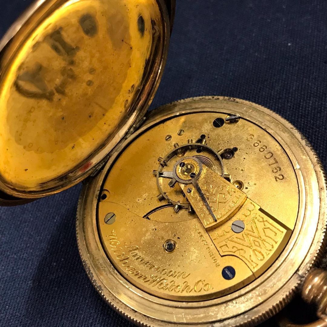 【レア・当時物】ウォルサム(WALTHAM) 手巻き 懐中時計 不動品 ジャンク