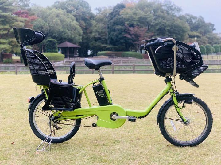 ❹ 4445子供乗せ電動自転車パナソニック3人乗り新品20インチ良好バッテリー