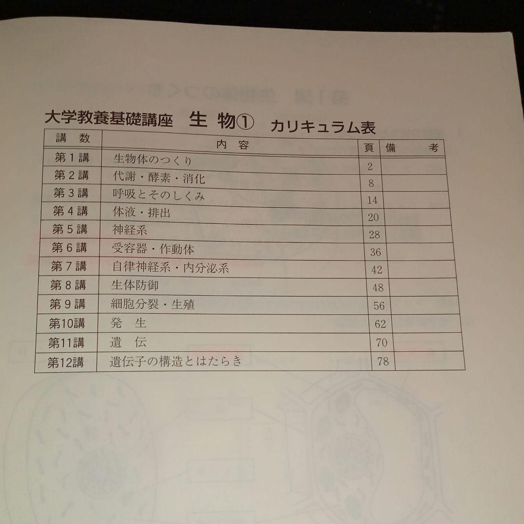 ナガセ　大学教養基礎講座 生物① テキスト・DVDセット　田部眞哉 ナガセ 大学教養基礎講座 生物① テキスト・DVDセット 田部眞哉