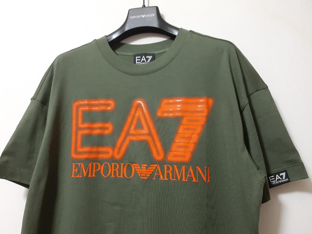 【新品】EA7/アルマーニジュニア　ビッグロゴ「緑・半袖Tシャツ」16A・16歳
