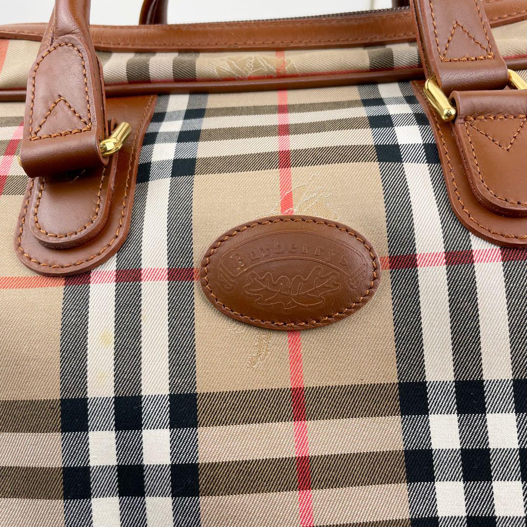 ✨良品 Burberry バーバリー ボストンバッグ ノバチェック 旅行 大容量