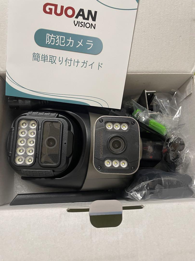 防犯カメラ 屋外 二つ監視画面　カメラ　 防犯対策　遠隔監視 取り付け簡単
