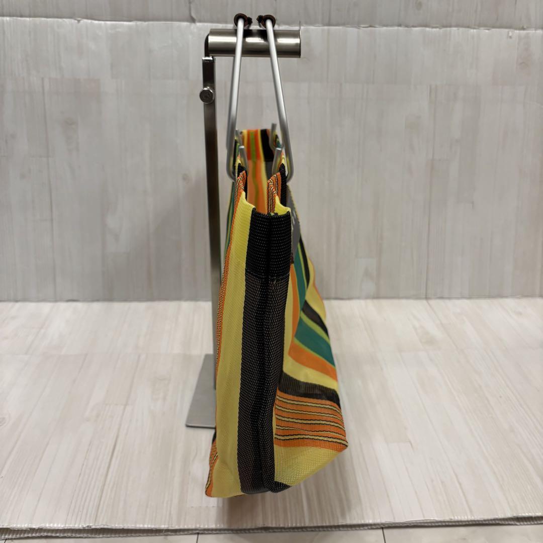MARNI マルニ フラワーカフェ ハンドバッグ ミニ ストライプバッグ カゴ