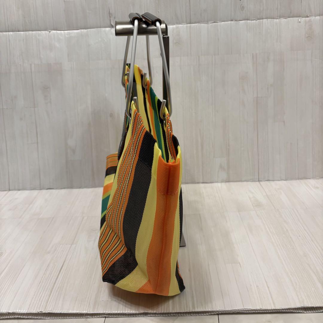 MARNI マルニ フラワーカフェ ハンドバッグ ミニ ストライプバッグ カゴ