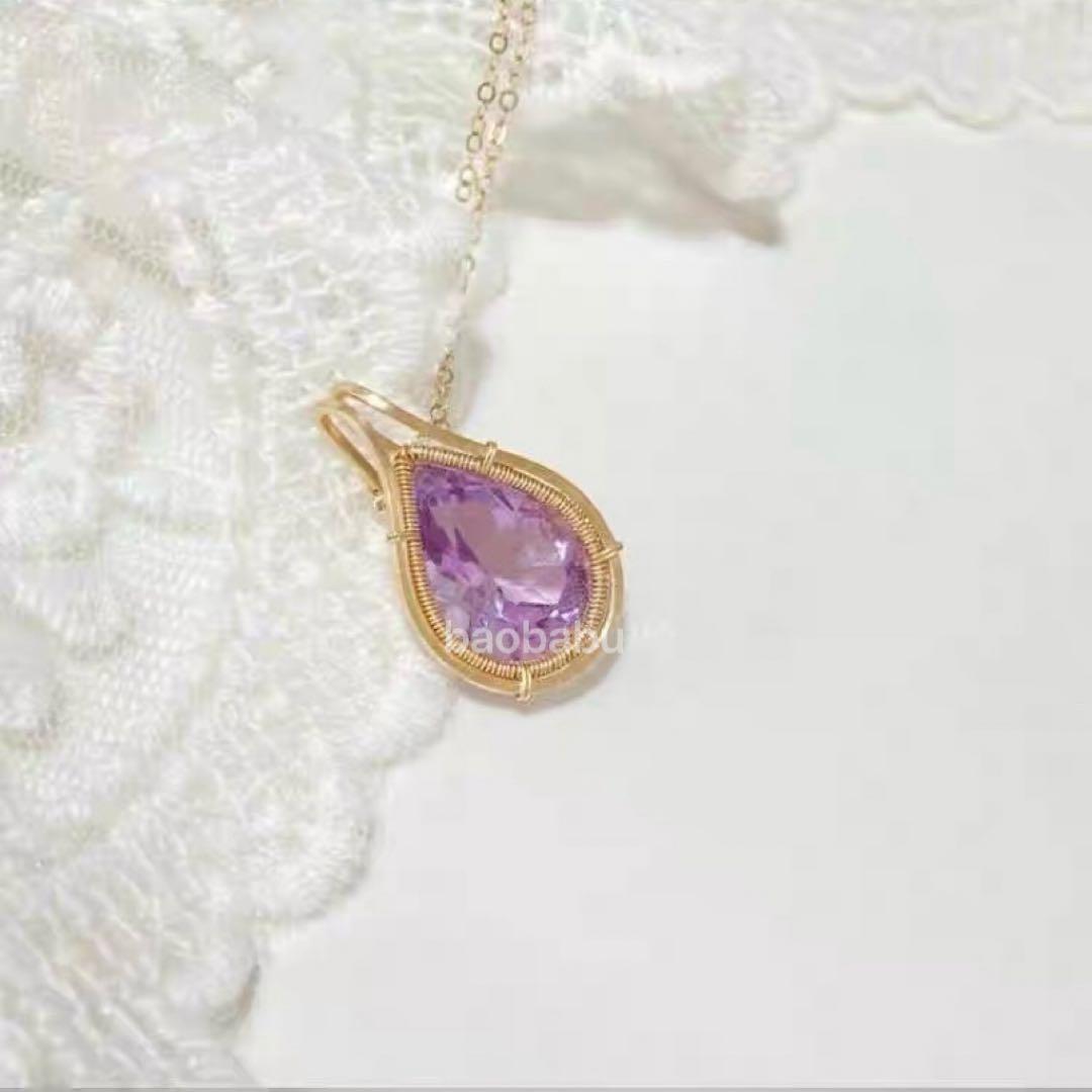 500円OFFハロウィン 金張り14KGF アメジスト 天然石 ゴールド TALLINNNEXPO_COM