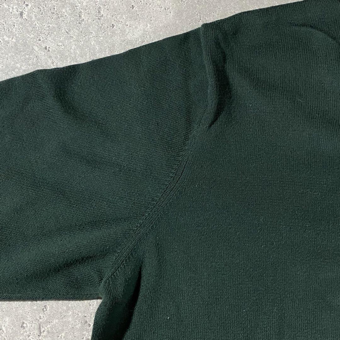 LACOSTE ラコステ コットンニット 無地セーター Y2K ノームコア 深緑