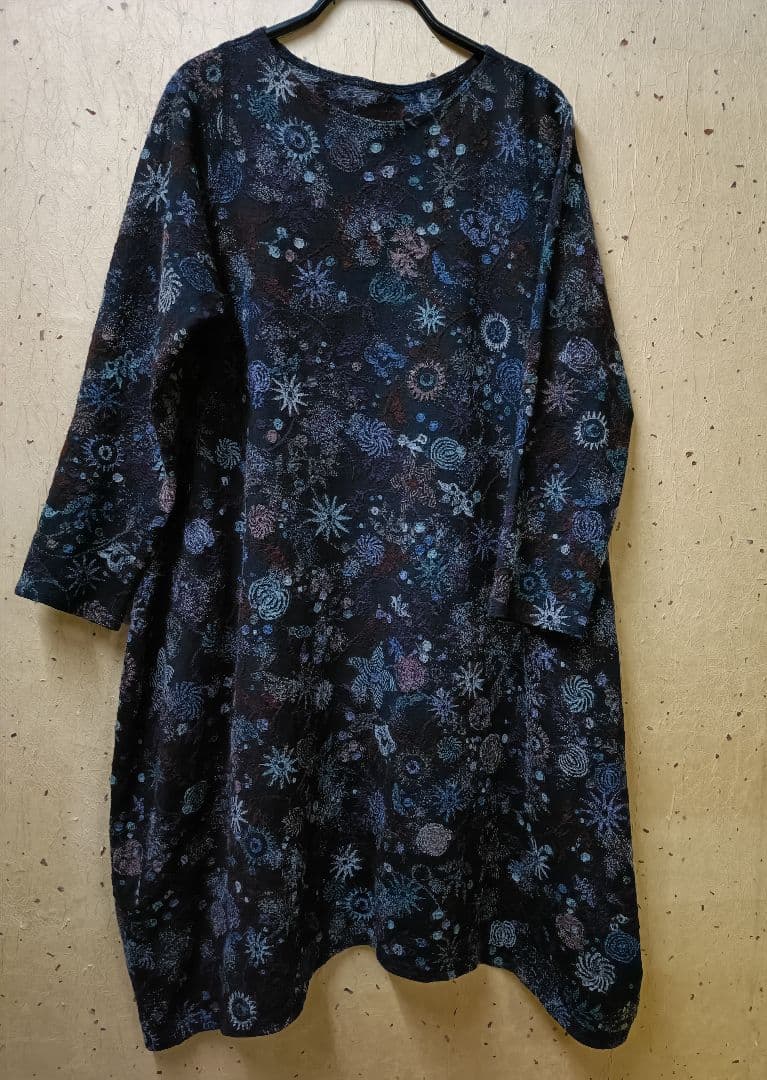 試着程度ヨーガンレール インタシャ編みオパールチュニックワンピース