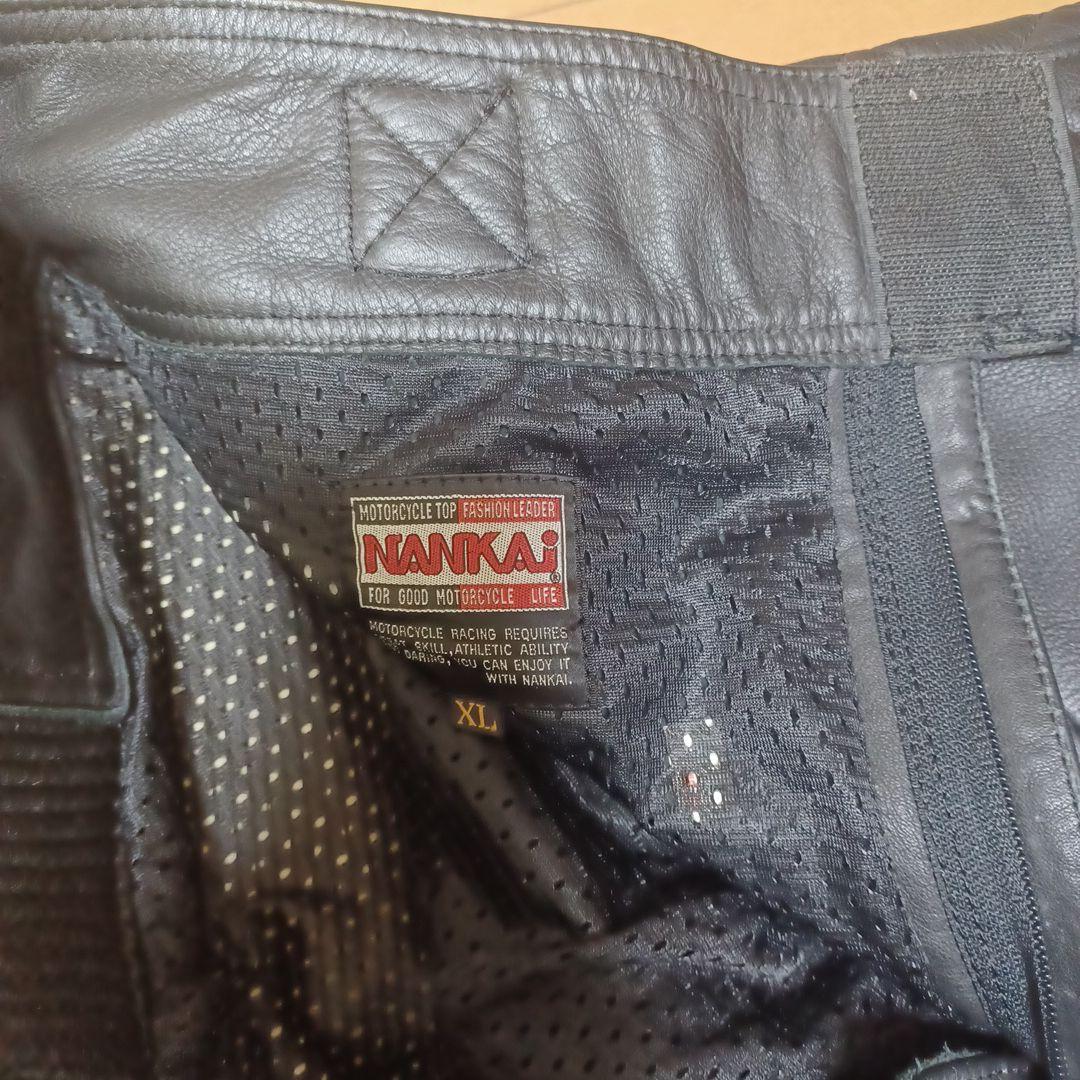 NANKAI ナンカイ　バイク用レザーパンツ 黒 キルティングデザイン
