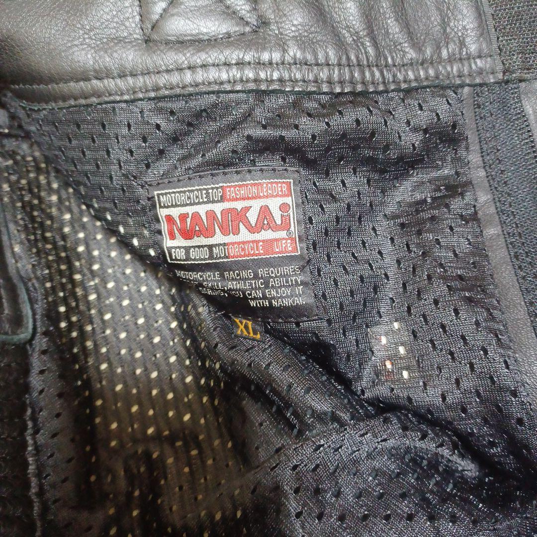NANKAI ナンカイ　バイク用レザーパンツ 黒 キルティングデザイン