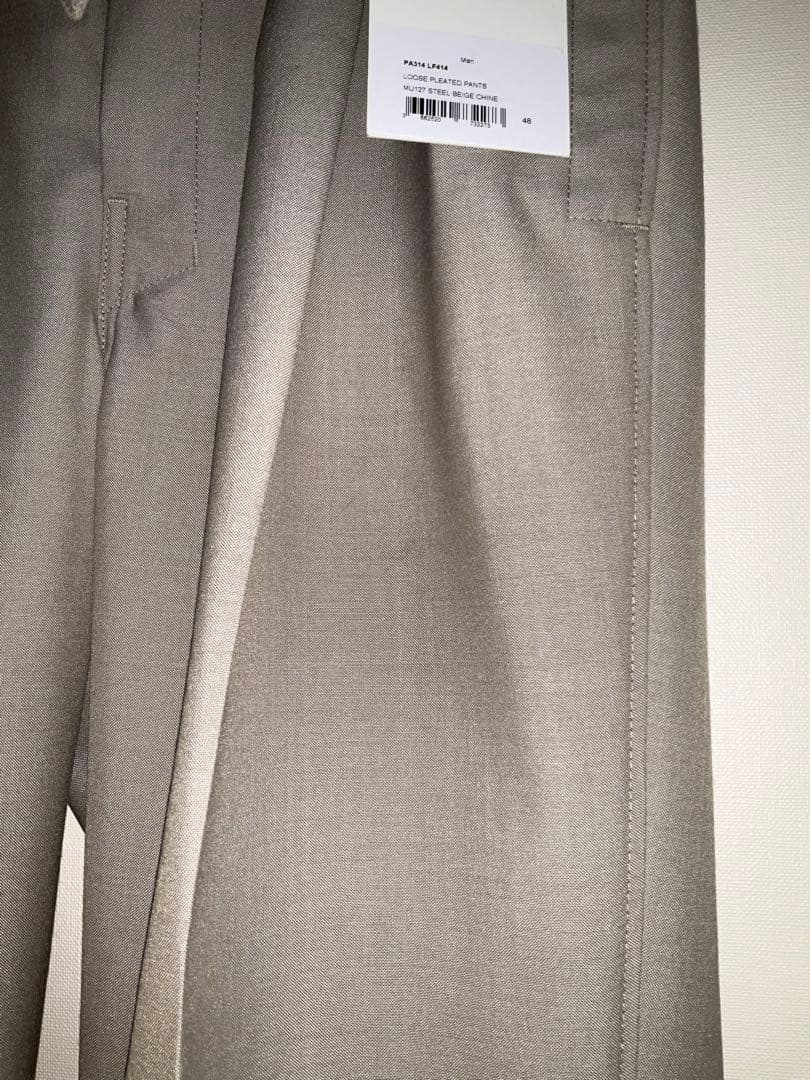LEMAIRE LOOSE PLEATED PANTS 48 タグ付き