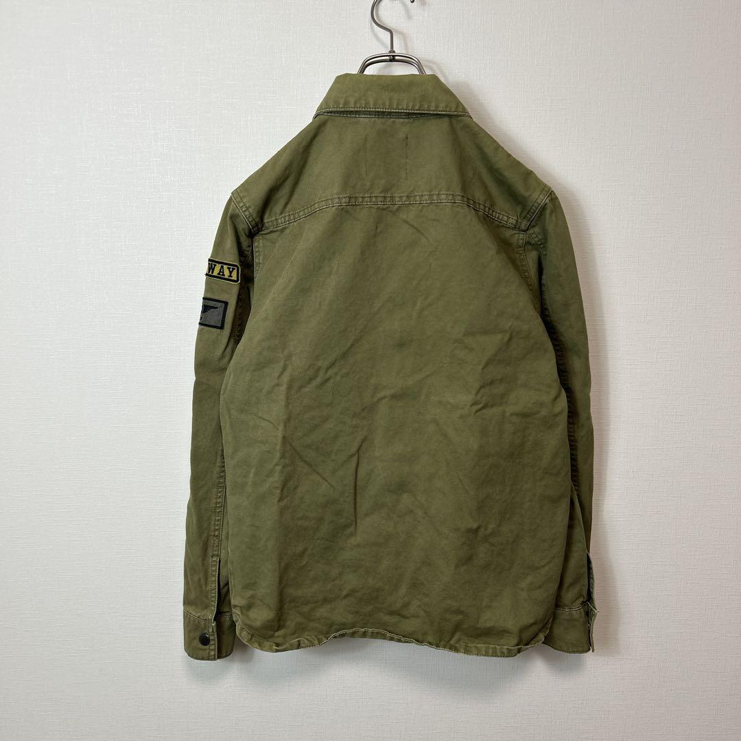 ZARA MAN ミリタリージャケット アースカラー ジップボタン2way