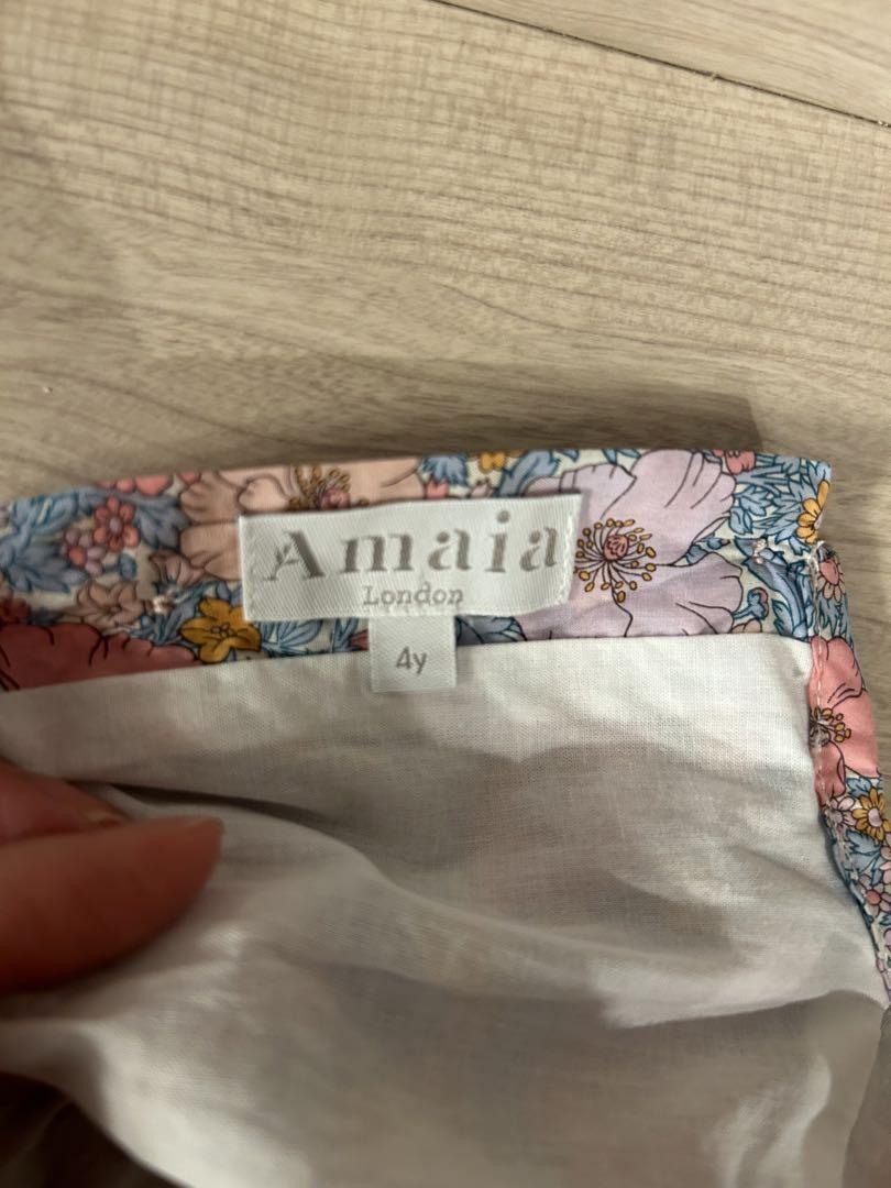 【ひまわり】Amaia kids  4Y  スモッキングワンピース