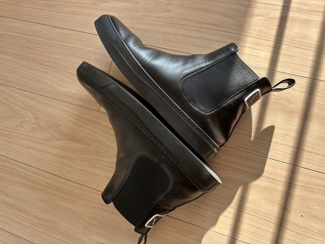 新品 本物 正規品 ヴァレンティノ メンズ レザー ブーツ VLTN 黒 靴