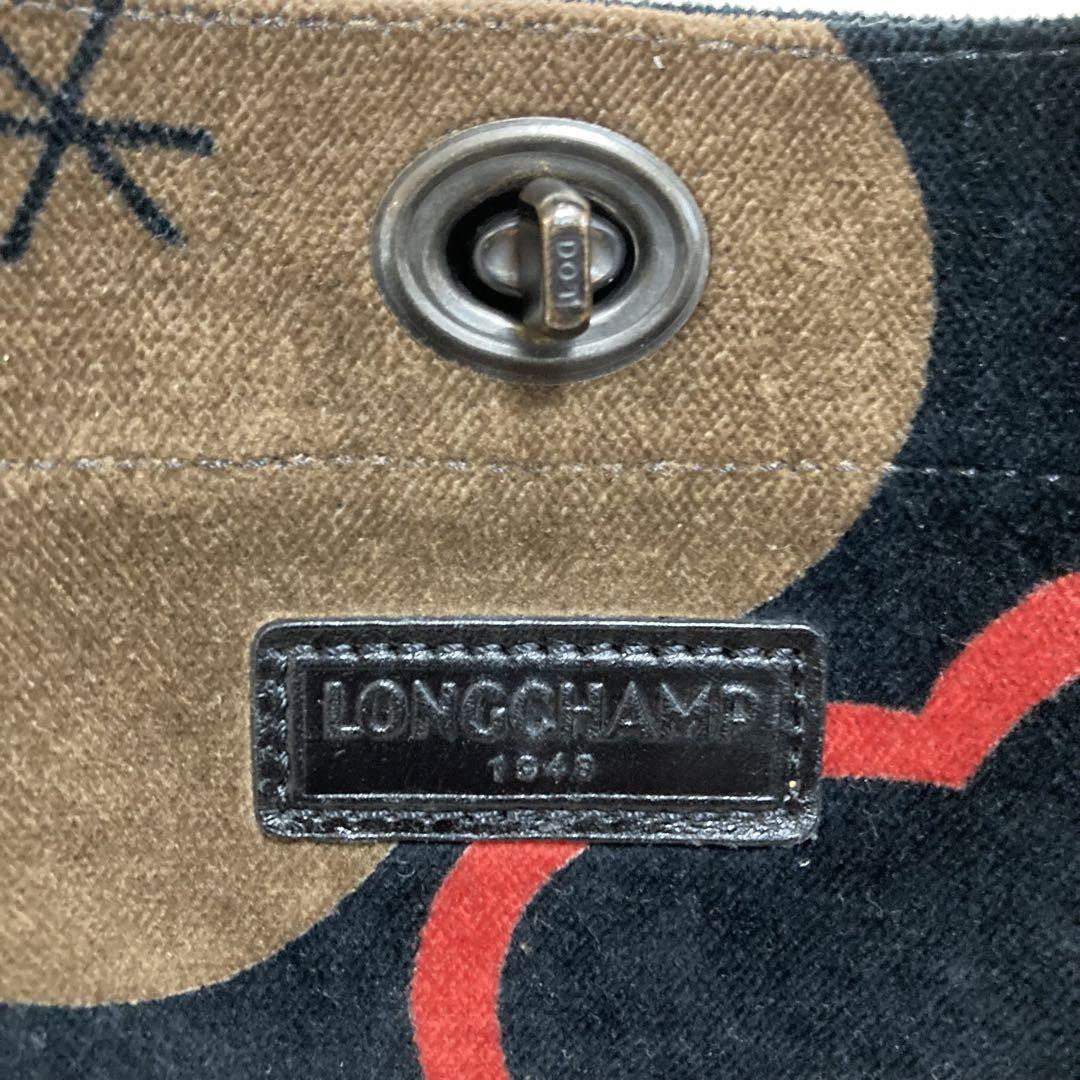 LONG CHAMP スエード調トートバッグ 花柄 LONG CHAMP スエード調トートバッグ 花柄 - メルカリ