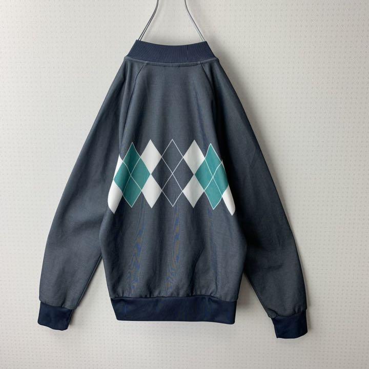 低価新品 希少 アディダス トラックジャケット L アーガイル柄 刺繍グレー ジャージ古着 0yAhY-m43505701392 限定品人気