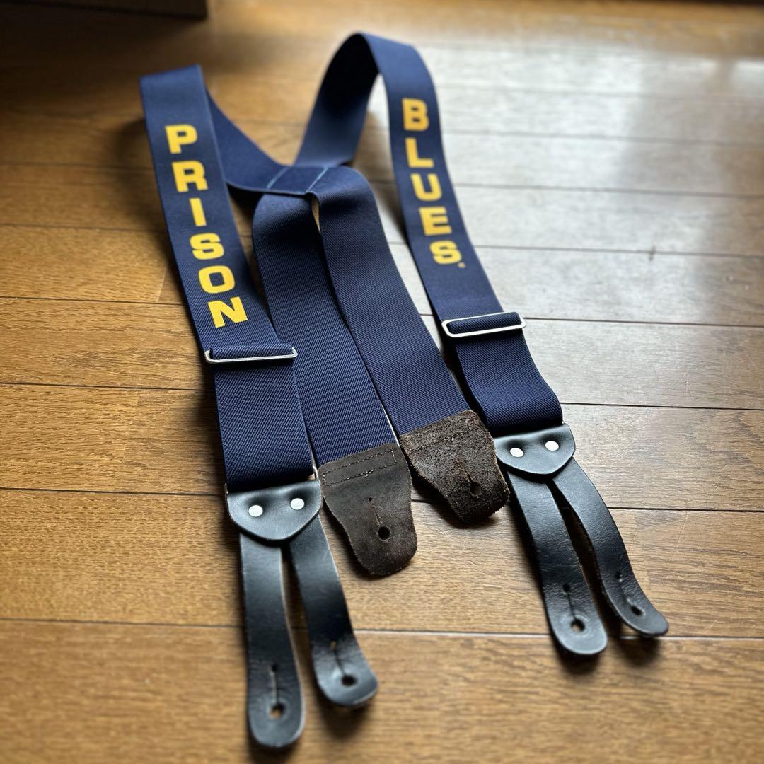 プリズンブルース PRISON BLUES ネイビー サスペンダー