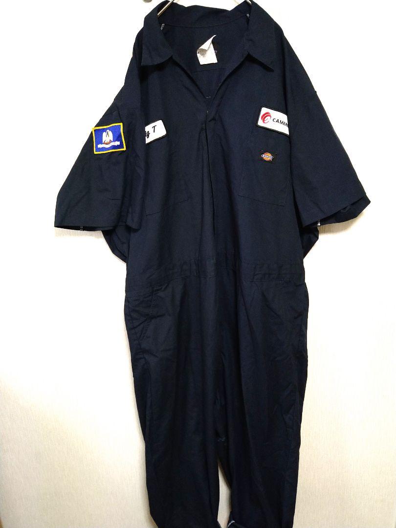 2XL XXL Dickies ディッキーズ ワッペン多数 ビッグ 半袖 ツナギ