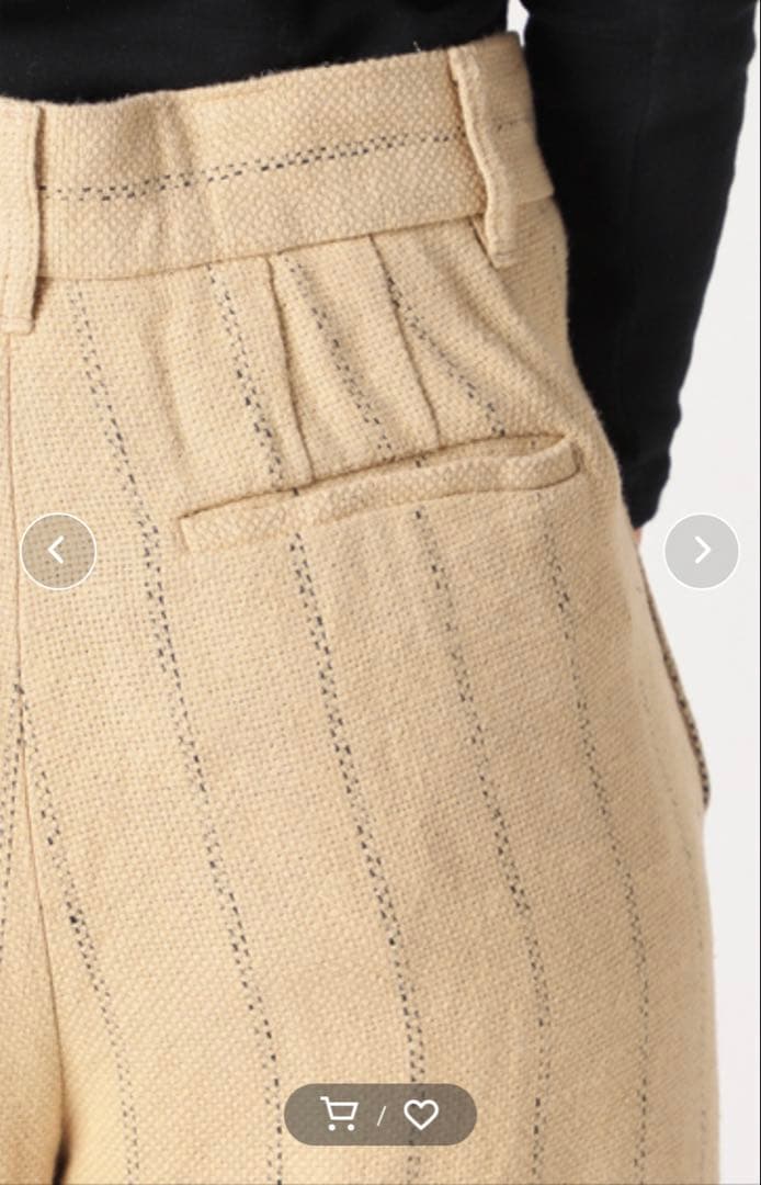 新品タグ付き ベイクルーズ AP STUDIO ヘンプストライプパンツ