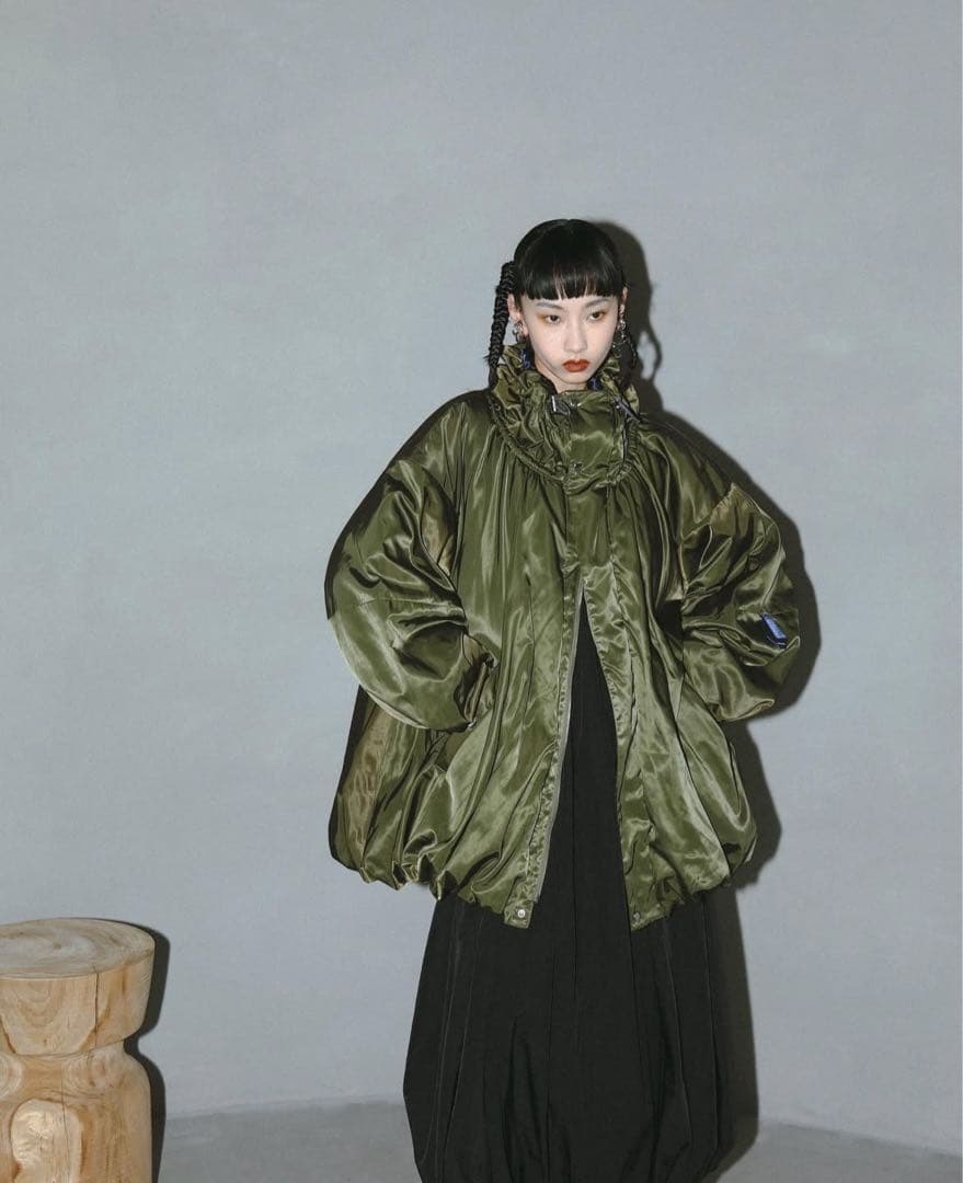 OMMO NECK GATHER BALLOON CT KHAKI 36 OMMO NECK GATHER BALLOON CT KHAKI 36