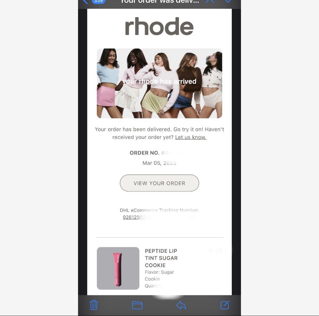 RHODEヘイリー限定シュガークッキーリップティント