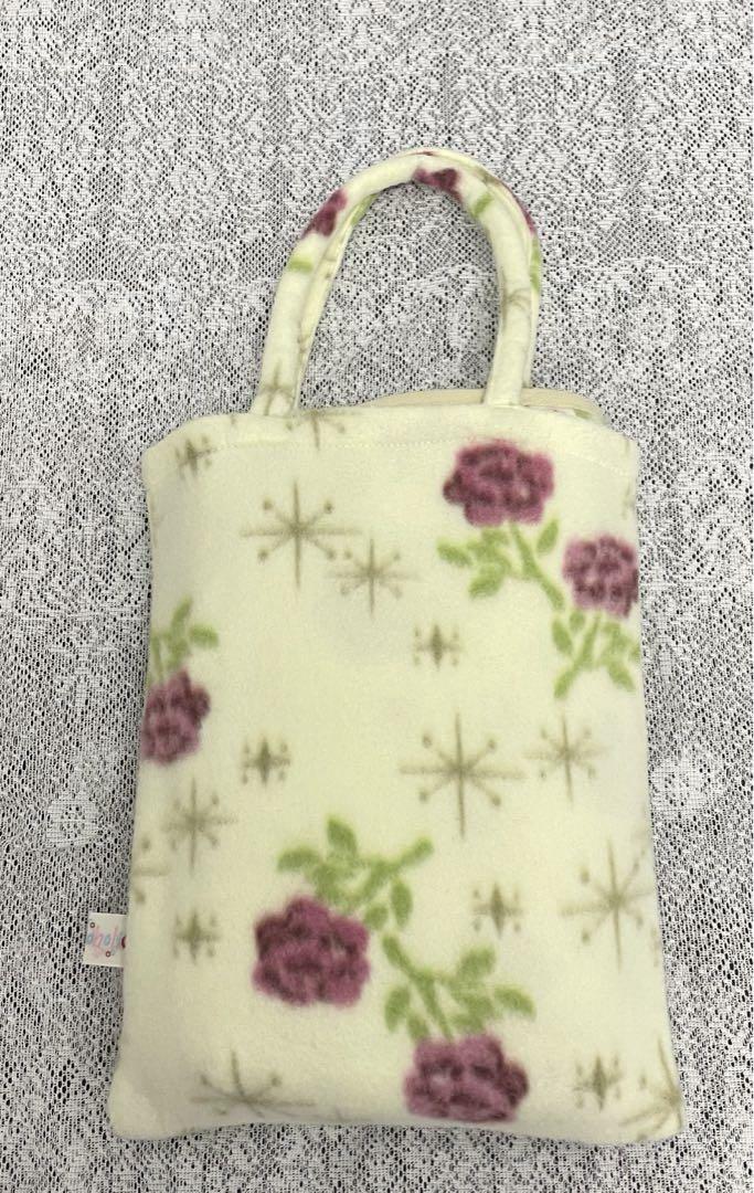 持ち運べる収納バッグ付き❗️薔薇柄 膝掛け 毛布 薔薇雑貨 ローズ