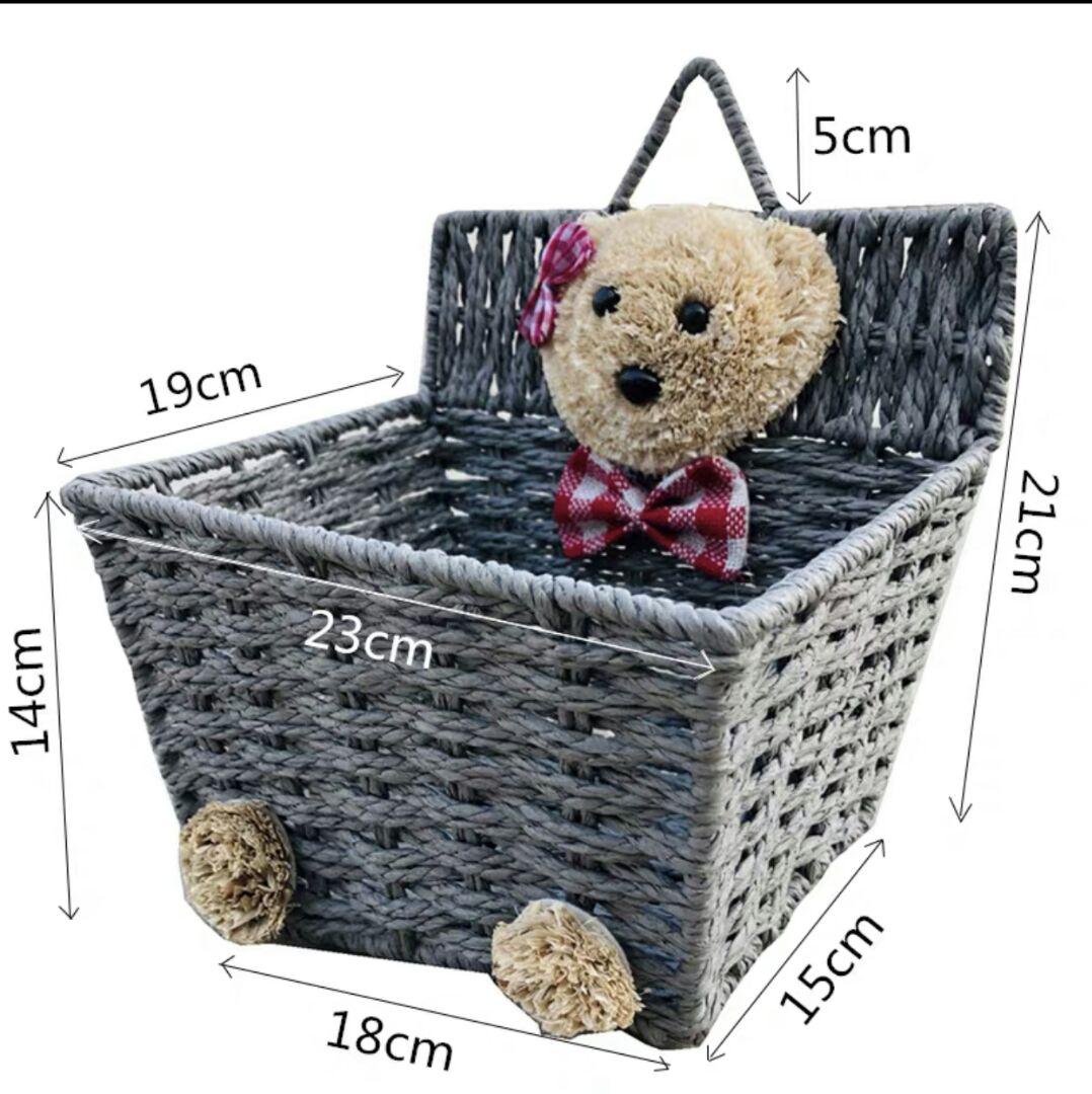 応接間弔り下げ式収納かご弔りかご寮雑物鍵草編収納かご簡約アイデア収納ケース弔り壁