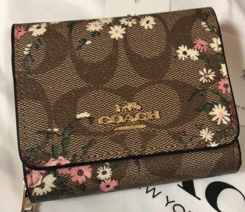 通販超激得 COACH 折り財布 レディース 小物 財布 vfprG-m43518831068 コーチ 新品 シグネチャー 花柄 正規品国産