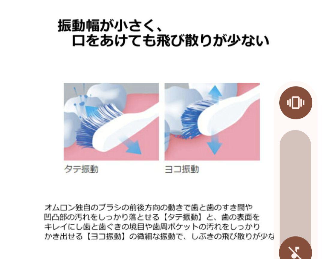 オムロン HT-B322-SL 音波式電動歯ブラシ