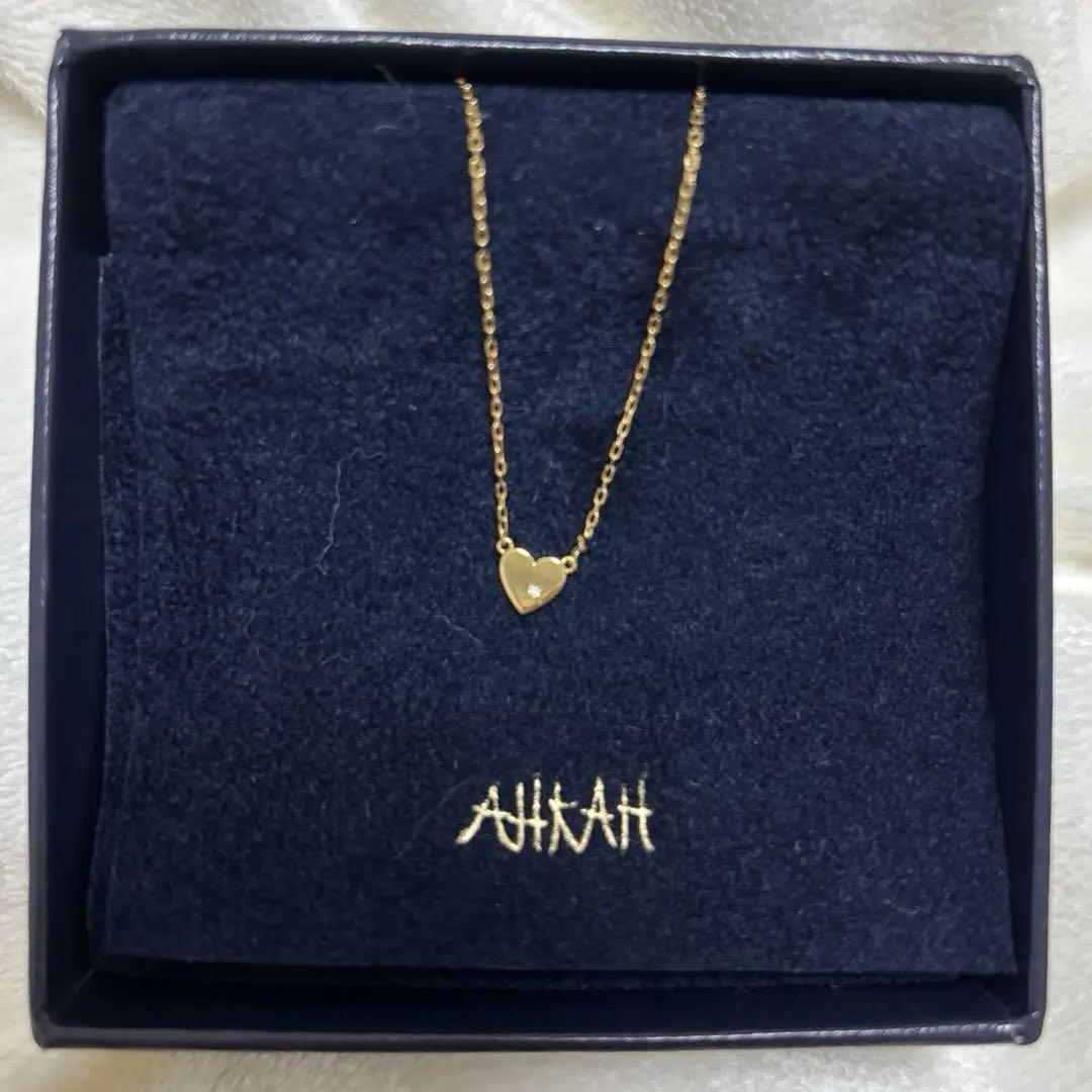 限定品　AHKAH ハートワンスターダイヤネックレス　18k ピンクゴールド