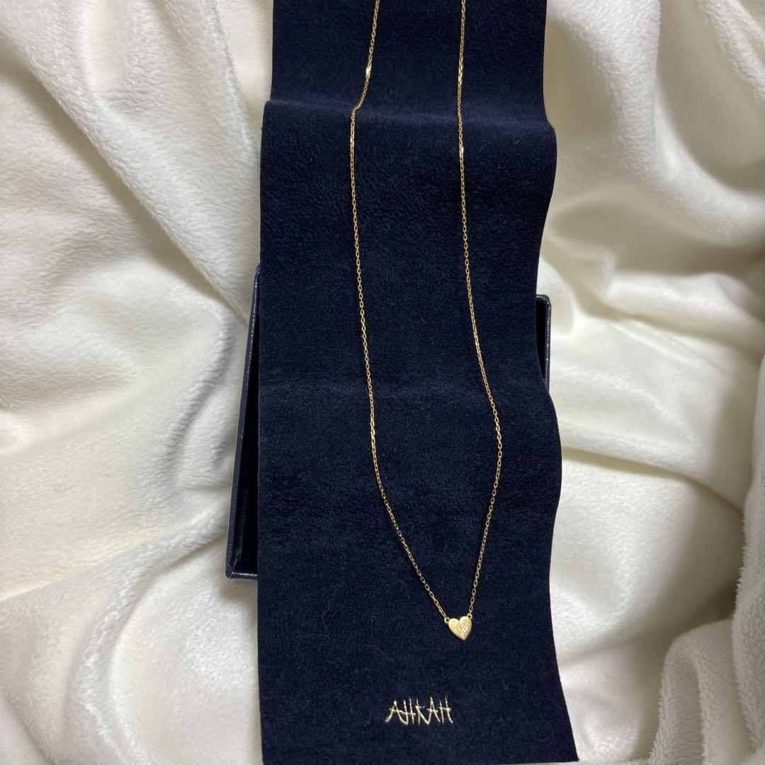 限定品　AHKAH ハートワンスターダイヤネックレス　18k ピンクゴールド
