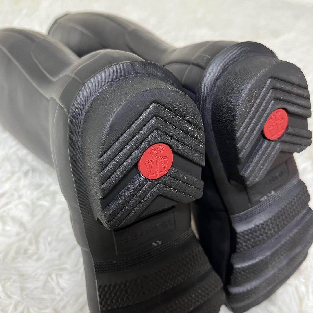 美品 HUNTER ハンター レインブーツ ブラック US5 EU36