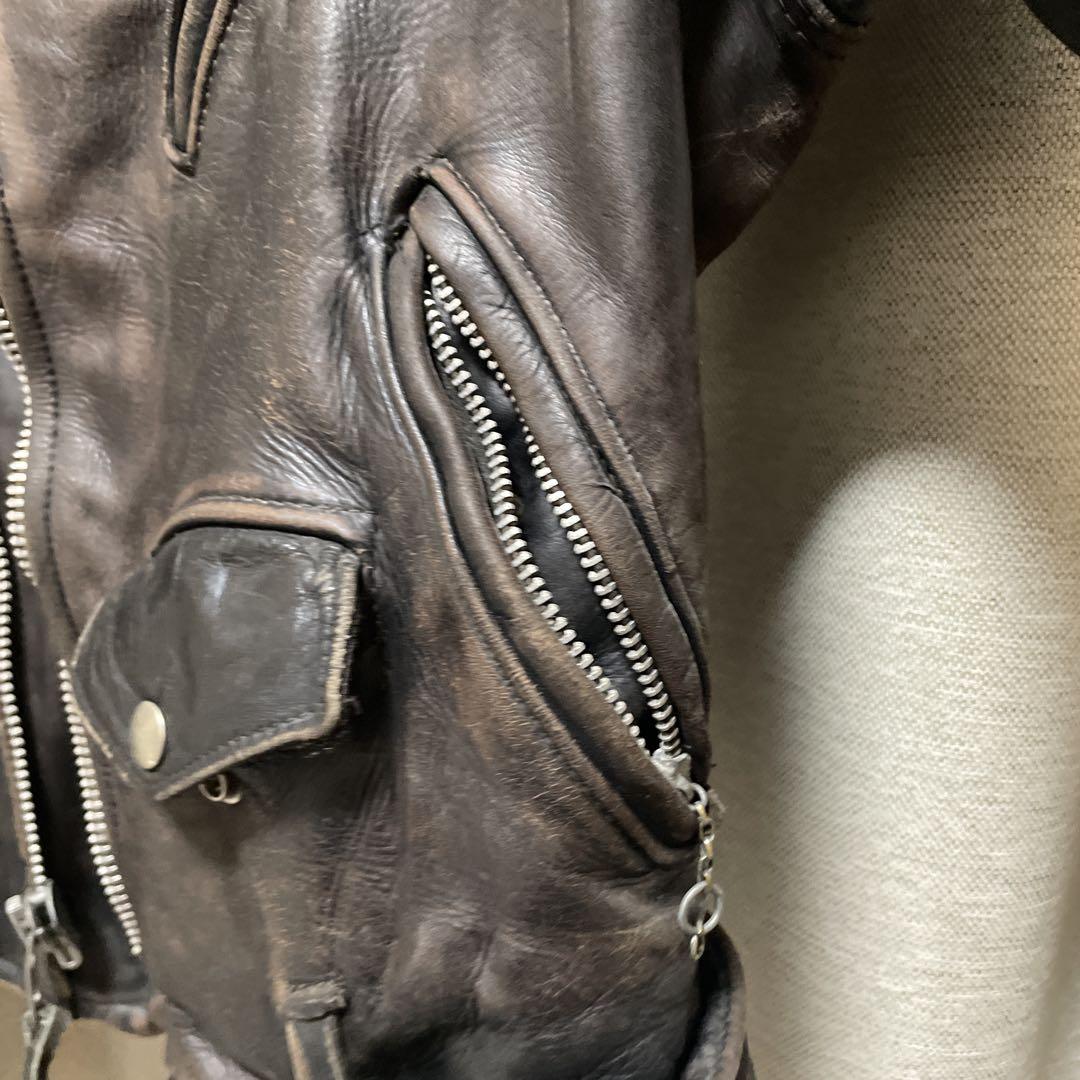 ショット　ワンスター　60sビンテージレザーライダージャケット　タロン　茶芯