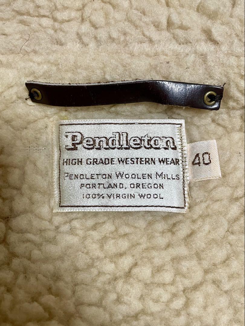 Pendleton ペンドルトン　ウールジャケットウエスタン白タグ　ビンテージ