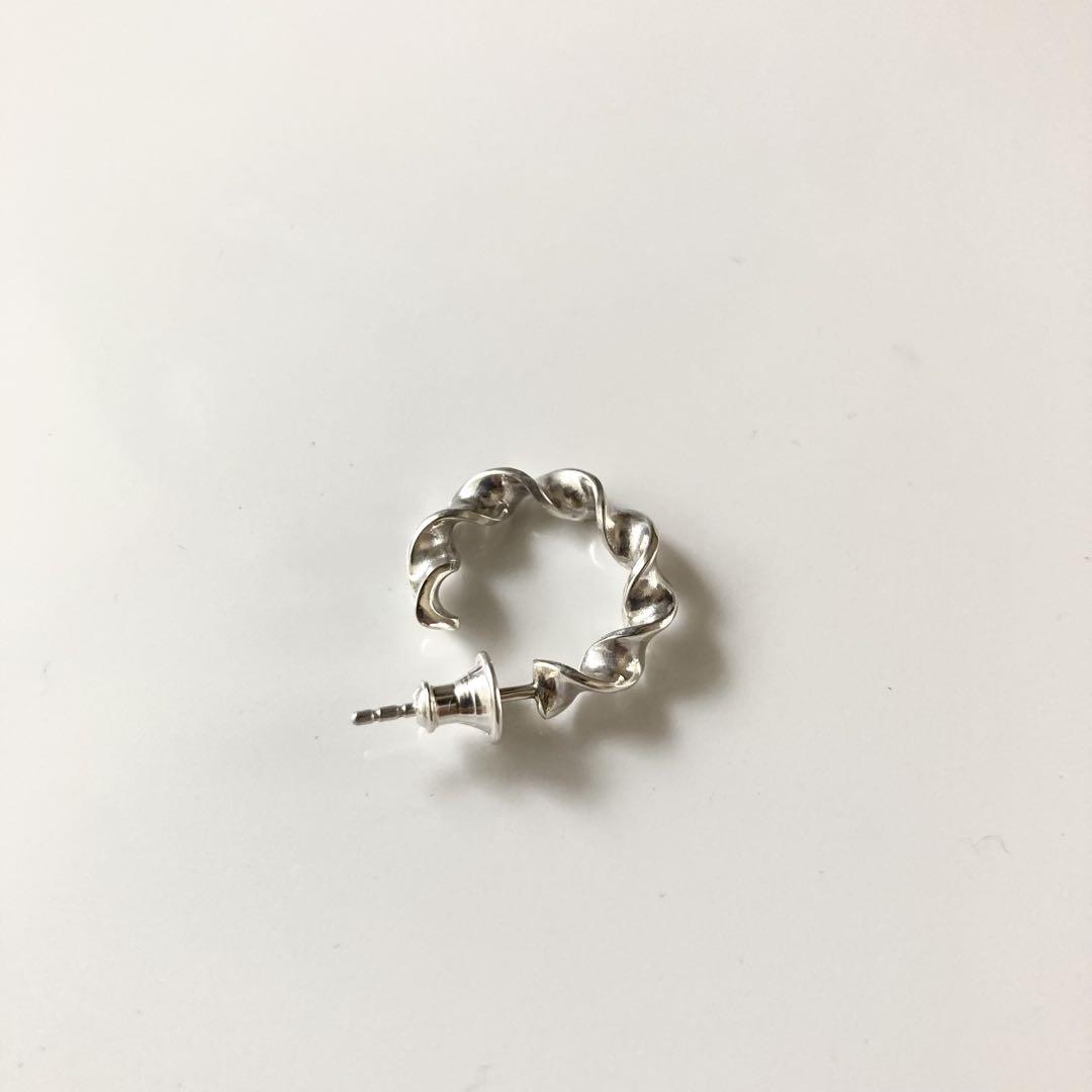 両耳　フープピアス　シルバー925
