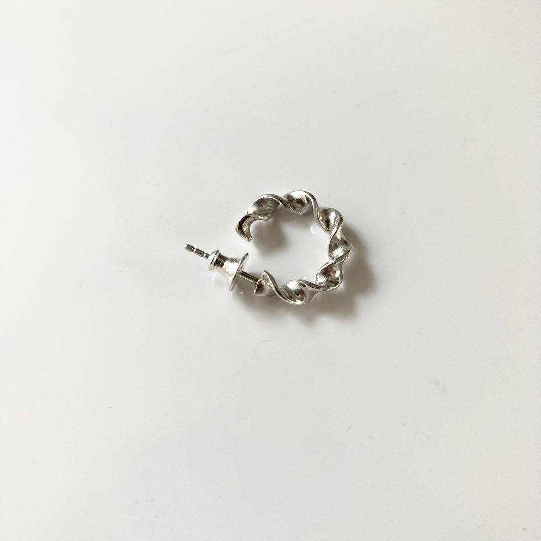 両耳　フープピアス　シルバー925