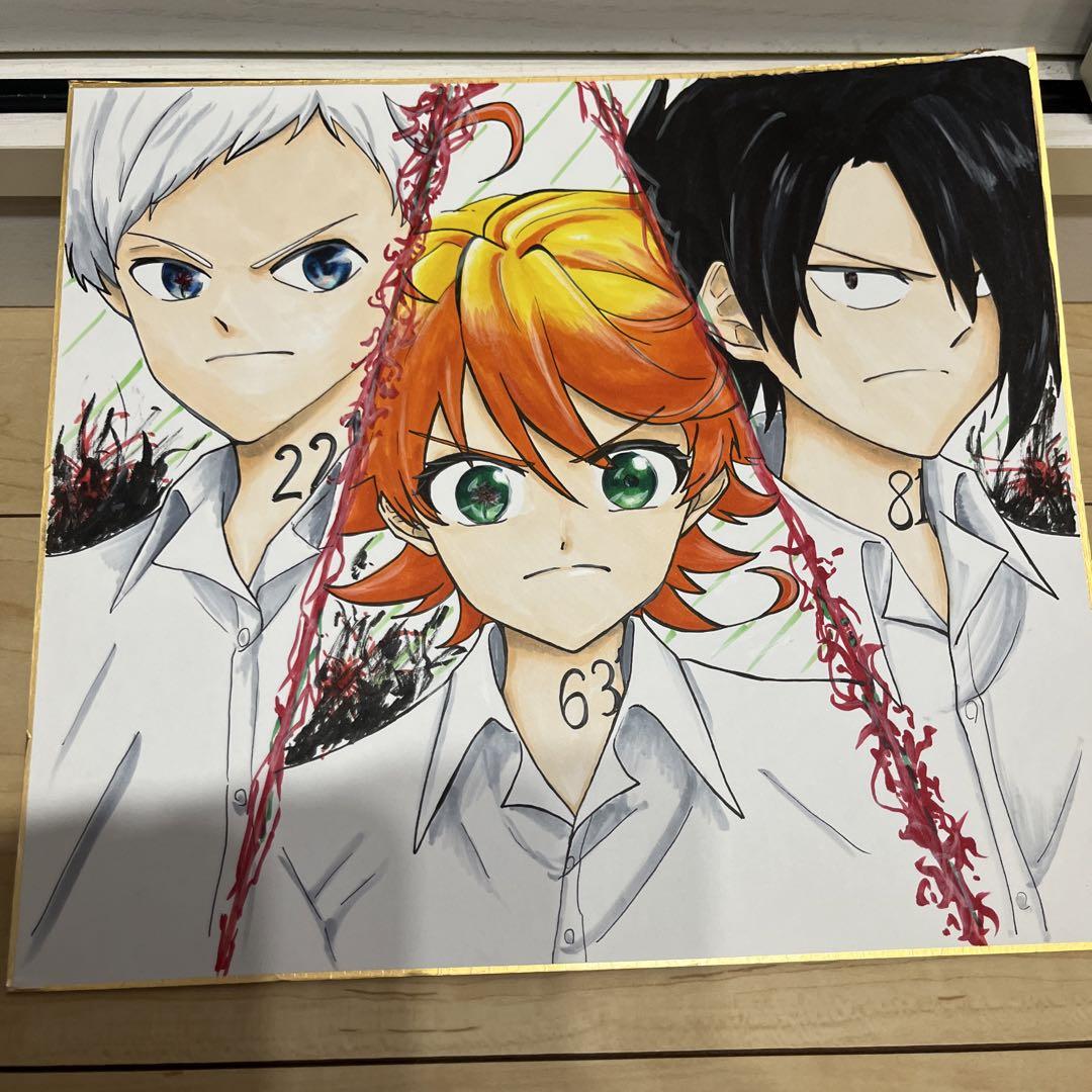 約束のネバーランド　色紙　絵画