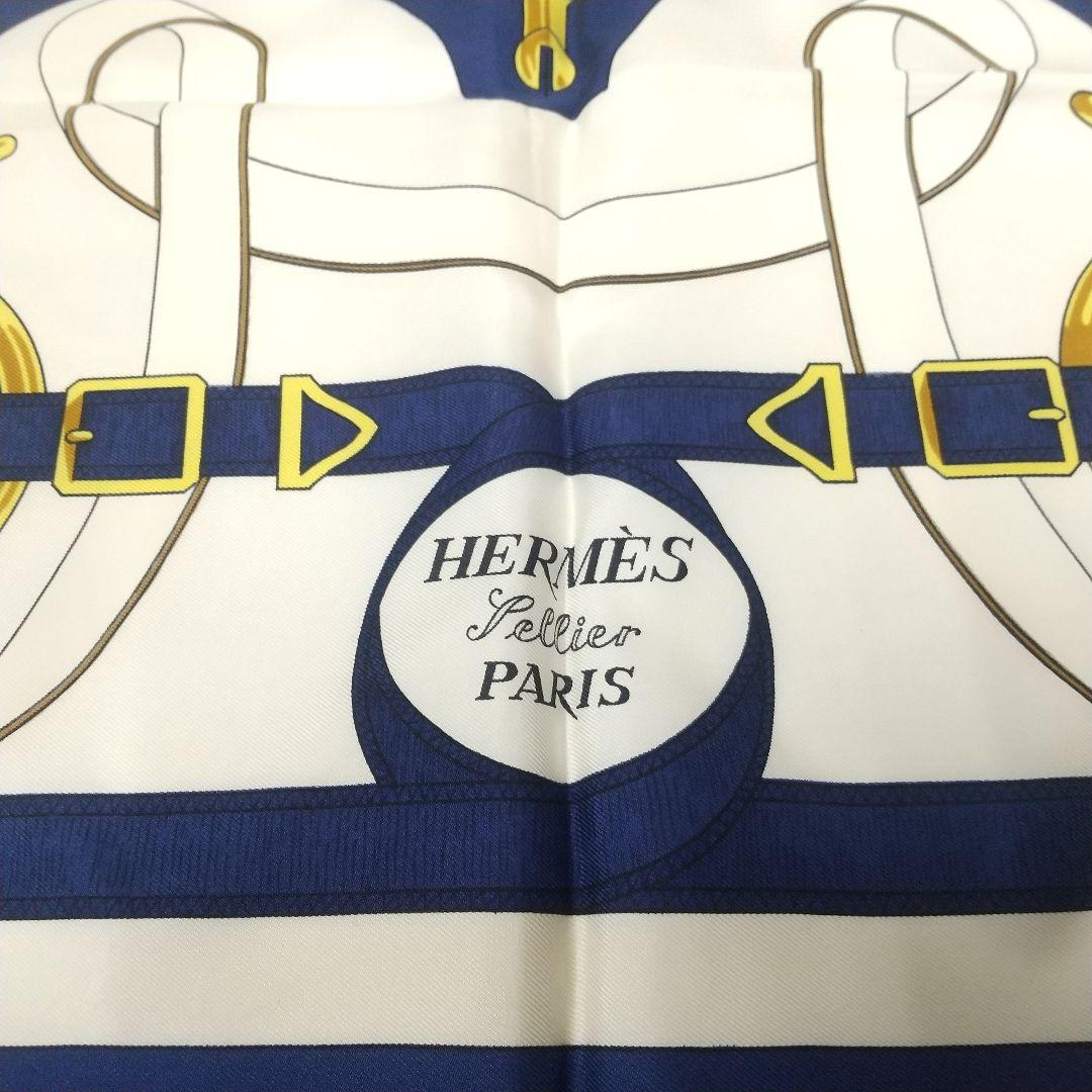 HERMES スカーフ カレ90 Fellier 黄金の拍車 HERMES スカーフ カレ90 Fellier 黄金の拍車