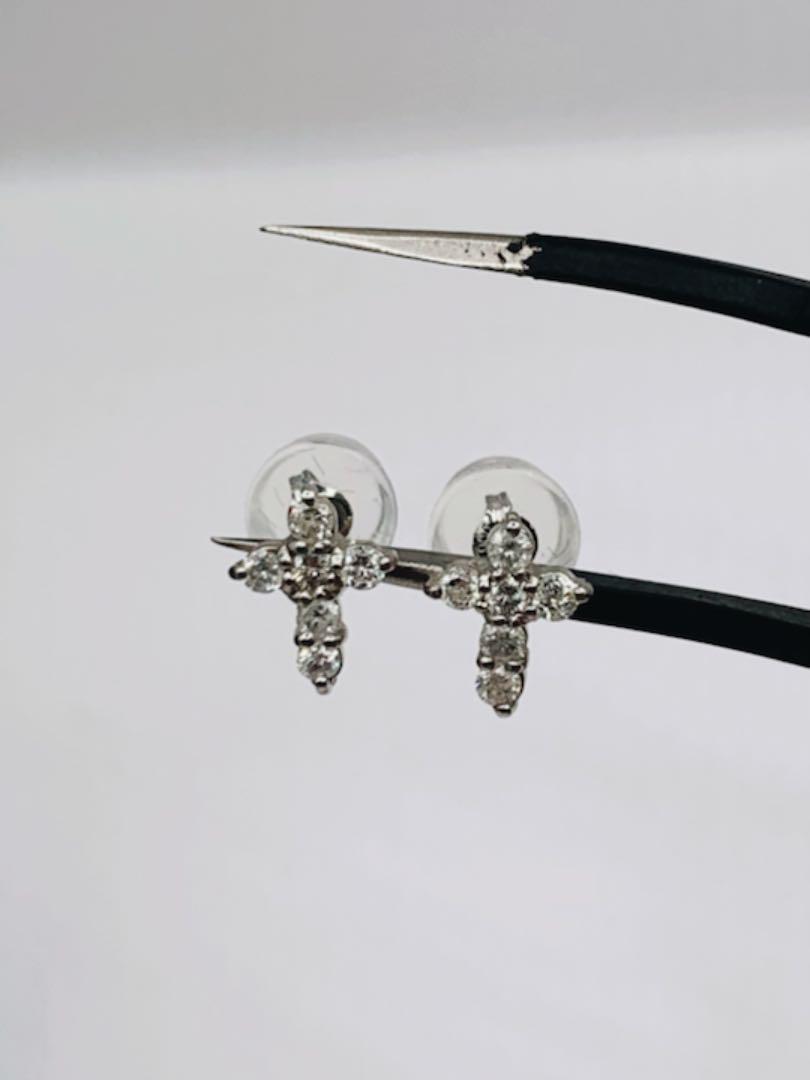 最終お値下げ ダイヤモンドピアス クロスピアス oVqBg-m43532687732 pt900 最安値在庫