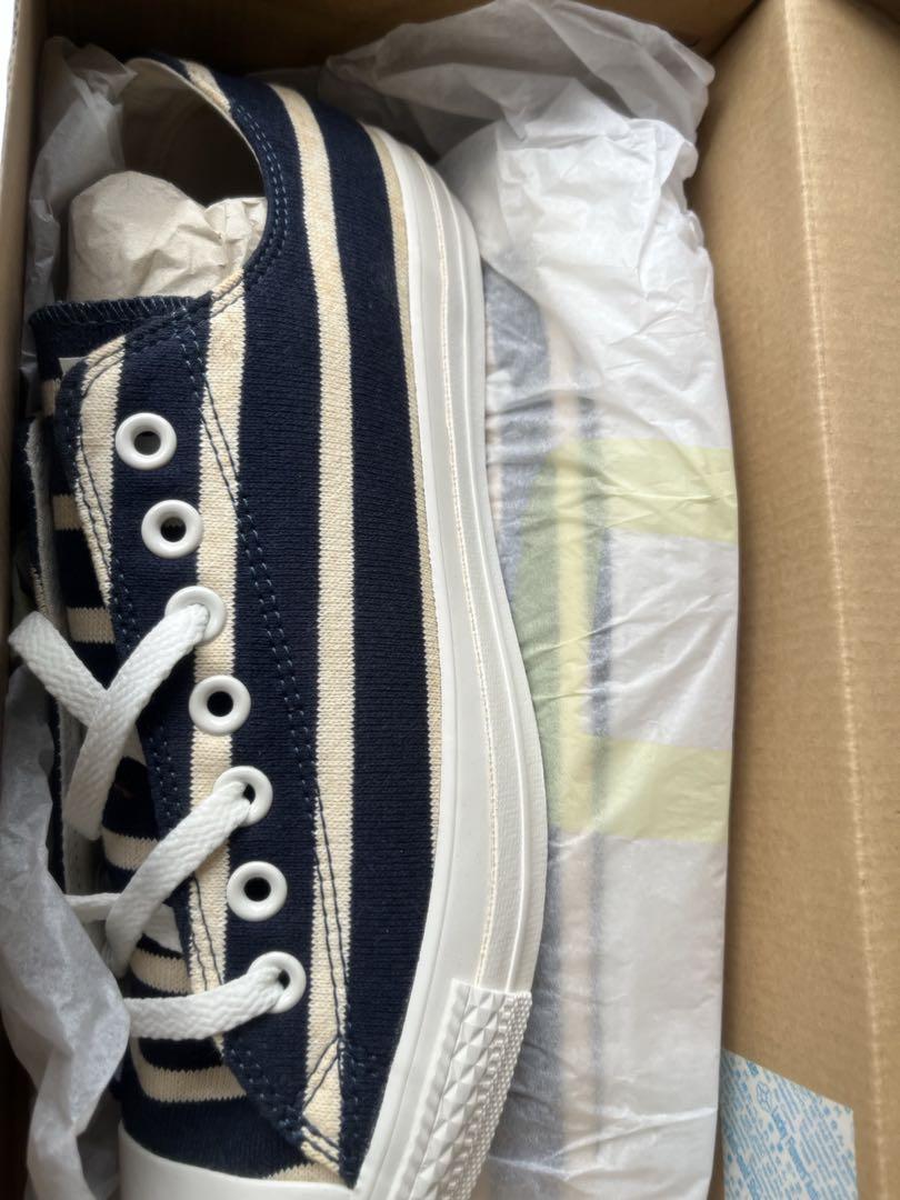 CONVERSE ネイビー/ホワイトストライプ スニーカー
