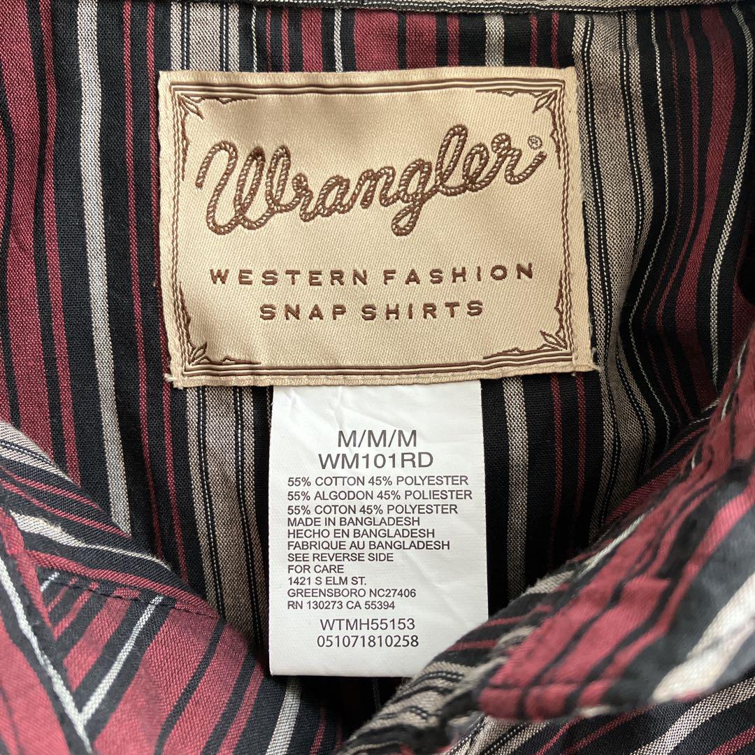 ラングラー　Wrangler ウエスタンシャツ　黒　ブラック　ボルドー
