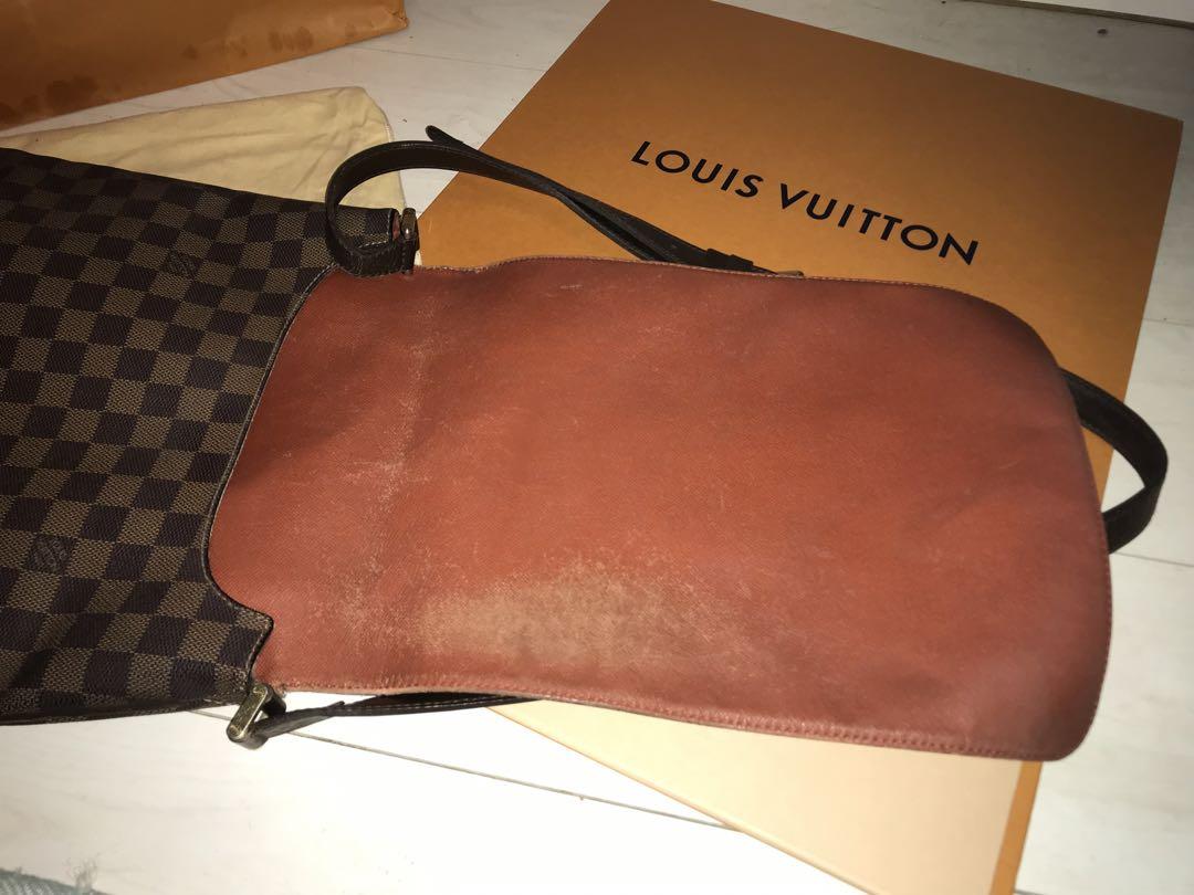 ほぼ美品ルイヴィトンダミエのミュゼットショルダーバッグ本物保存袋付き