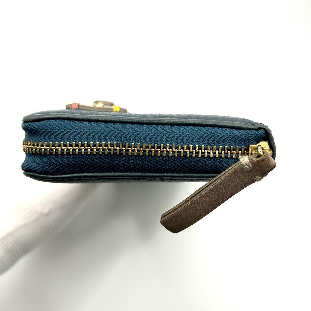 paul smith ポールスミス ラウンドジップ 長財布 レザー シボ革