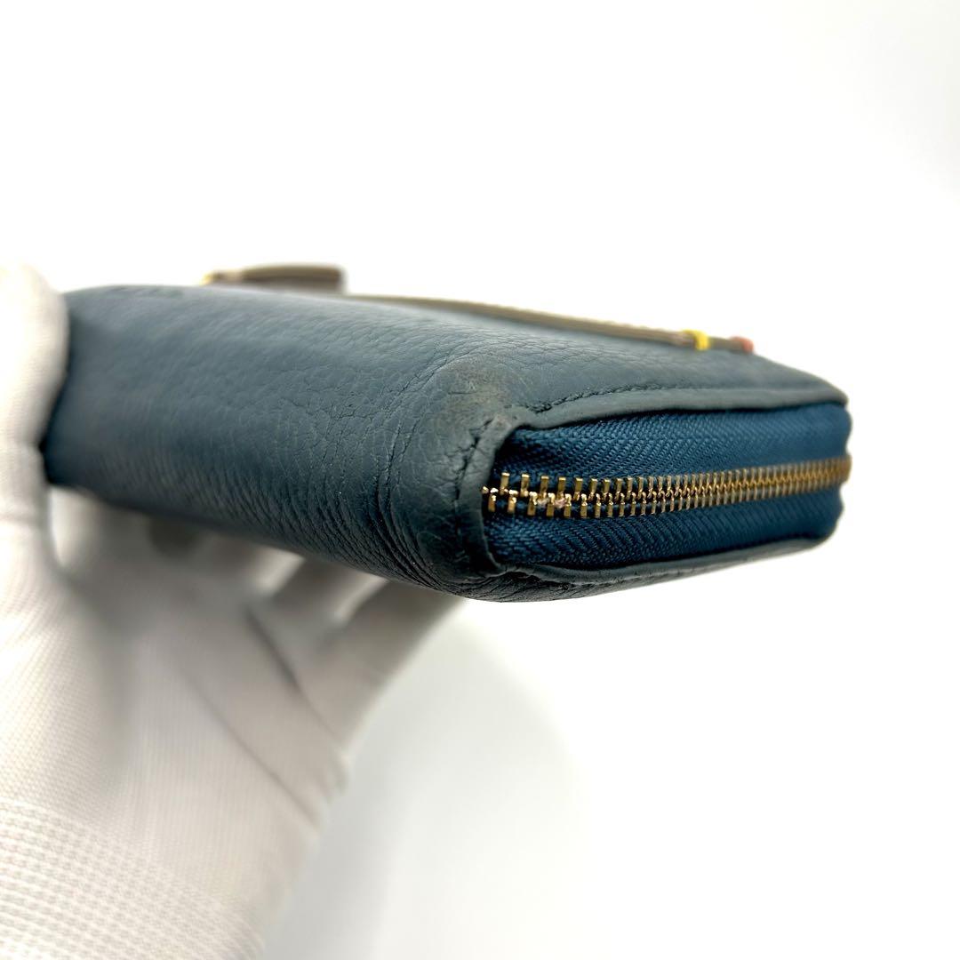 paul smith ポールスミス ラウンドジップ 長財布 レザー シボ革